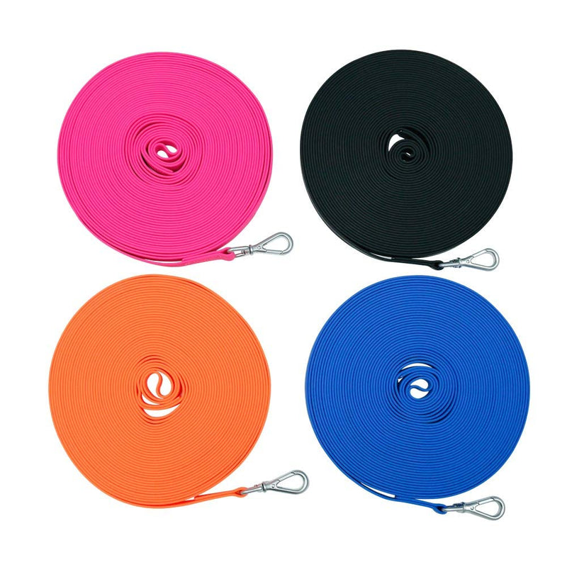 Waterproof Dog Training Leash 50FT 30FT 15FT 10FT 5FT Heavy Duty Recall Long Lead for Large Medium Small Dogs (30FT, Pink) - BeesActive Australia