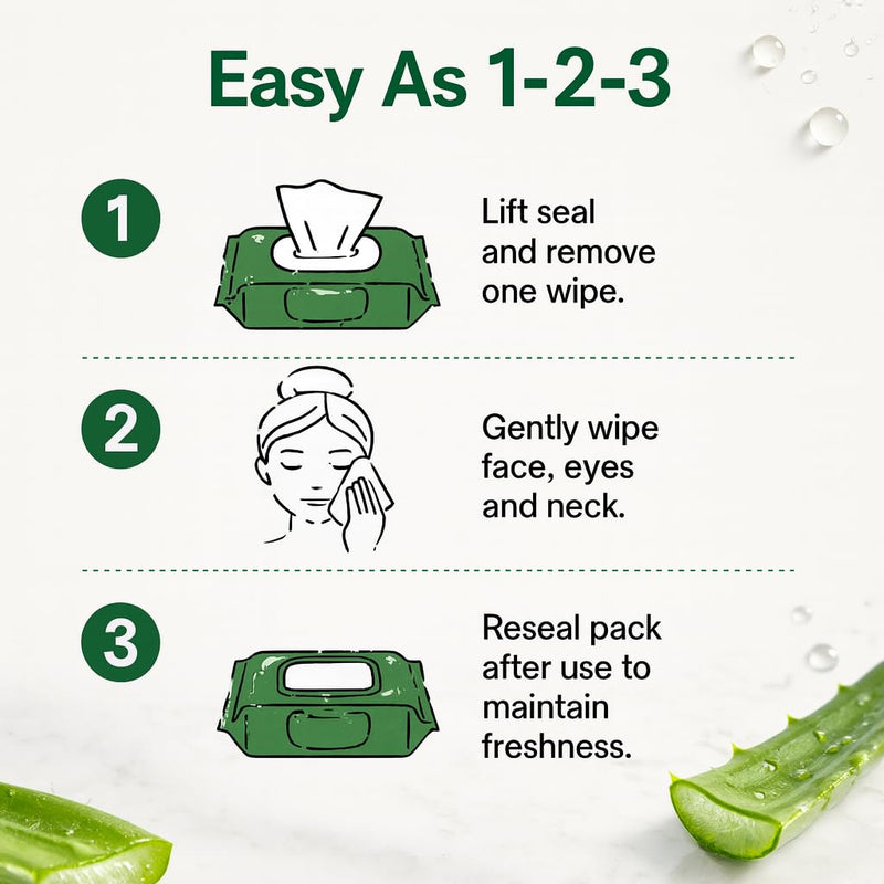 Global Beauty Care Aloe Vera Waterproof Makeup Remover Face Cleansing Wipes | Supports Hydrates Skin, Removes Waterproof Makeup, Lifts Oil & Dirt, Vitamins A, C & E, All Skin Types, 120 Wipes (4-Pack) 30 Count (Pack of 4)