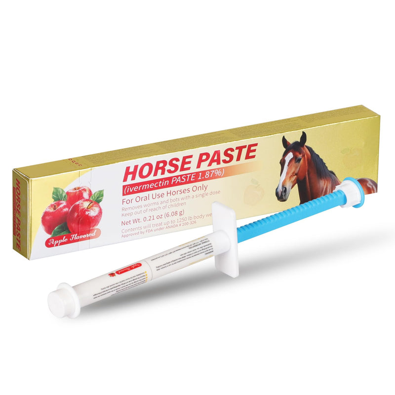 Paste 1.87% – Apple Flavored – 6.08g Tube – for Horses Up to 1250 lb - 3 Pack