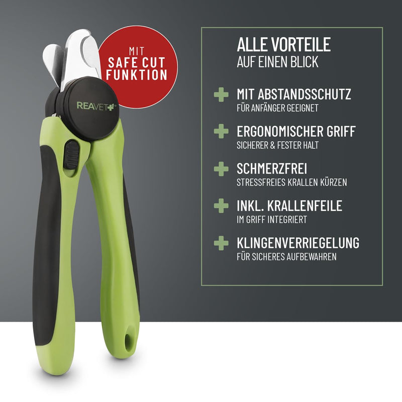 ReaVET claw scissors for dogs and cats - including claw file and spacer, stainless steel claw pliers for claw care, claw cutter, nail scissors, dog nail clippers - BeesActive Australia