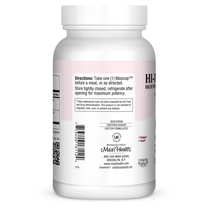 Maxi Health® Probiotics for Digestive Health 10.5B CFU (120 Capsules) | Kosher | 10.5 Billion CFU Probiotic | Digestive & Immune Support | Vegan · Non-Dairy | Doctor Formulated 120 Count (Pack of 1)