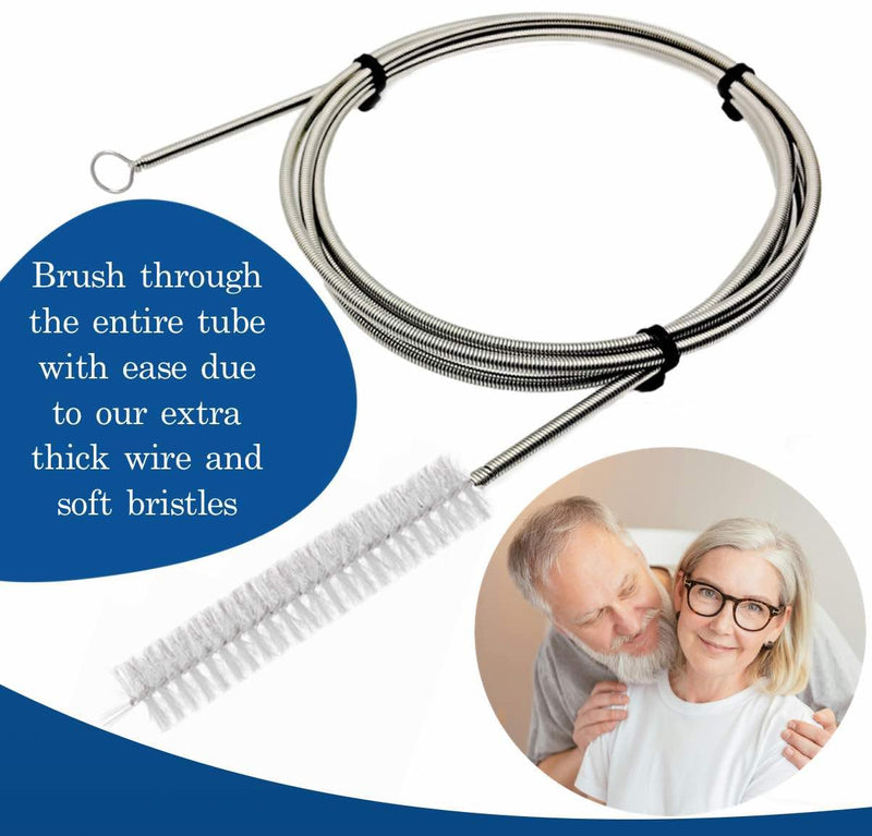 CPAP Cleaning Kit Hose and Mask for CPAP Hanger Dryer with 6.9 ft Thick Wire Brush, Collapsible Wash Basin, Compatible with 22mm and 15mm Hose, Extra Soft Bristles Cleaner CPAP Supplies Hose Dryer Cleaning Set