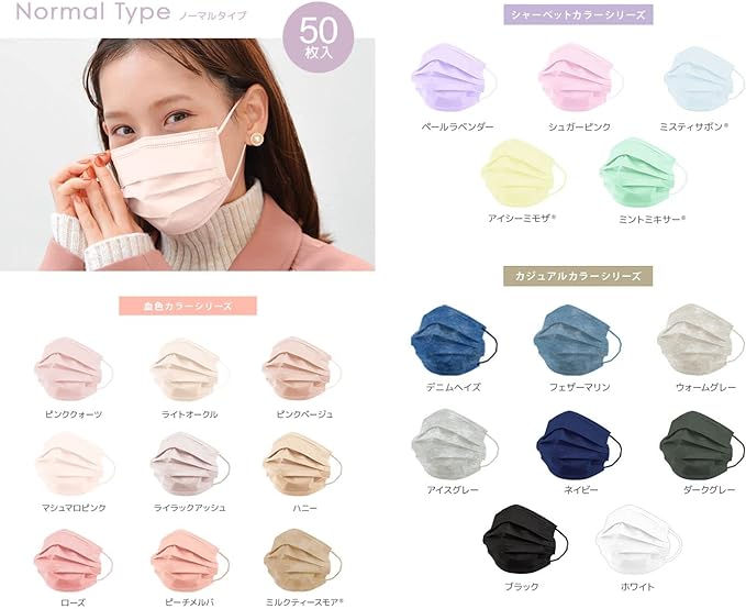 WEIMALL Mask, Color Mask, Nuance Color, Complexion Color, 10 Individually Packaged, Won't Hurt Your Ears, Non-woven Mask, As Seen on TV - BeesActive Australia