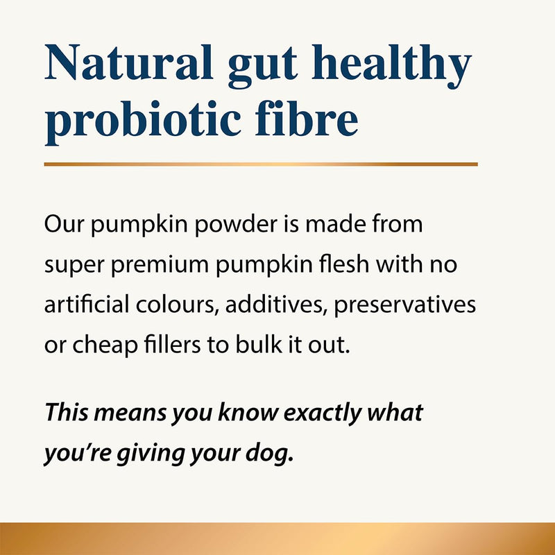 Pumpkin Powder for Dogs - 100% Organic Pumpkin | Natural Fibre for Dogs | Stool Firm | Prebiotic Digestive Aid | Diarrhea Treatment | Canned Pumpkin Alternative | 100g Pumpkin Powder
