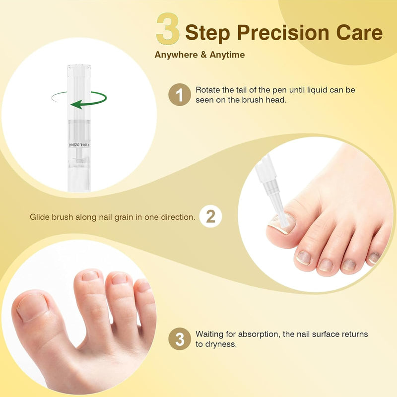 Toenail Fungus Treatment Extra Strength, Nail Repair for Damaged Nails with 25% Undecylenic Acid & Tolnaftate, Fungal Treatment for Toenails & Fingernails