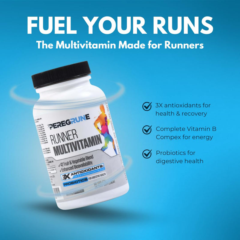 Runner Multivitamin & Omega-3 Bundle | Designed for Runners with Antioxidants & Complete B-Complex to Support Energy & Recovery | Omega-3 to Support Heart & Joint Health | Non-GMO Omega Bundle