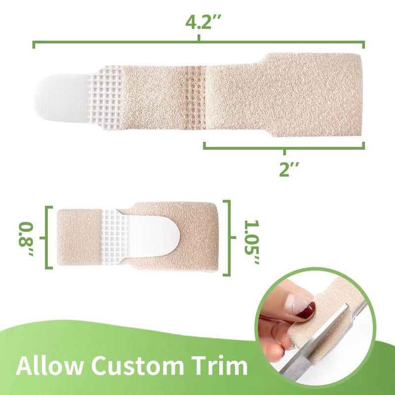 Niupiour Fabric Hammer Toe Correctors Buddy Wraps, 8 Pack of Toe Bandages Protectors for Women and Men, Hammer Toe Straightener for Overlapping, Toe Splints for Crooked, Curled, Bent and Broken, Relief Foot Pain - BeesActive Australia