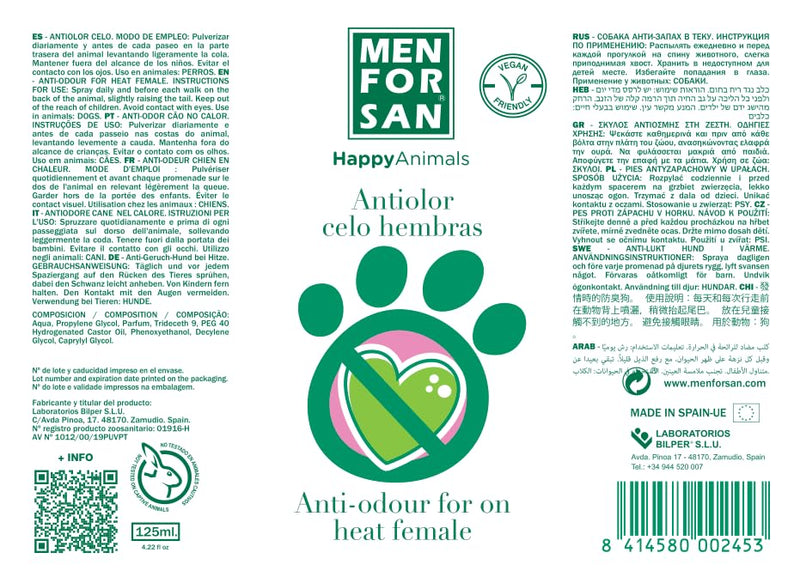Antiodeur pour les chiennes en chaleur Men for San Chien (125 ml) - BeesActive Australia