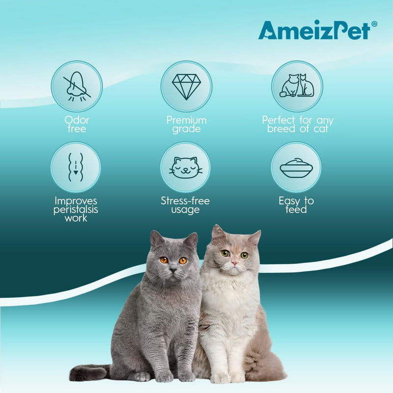 AmeizPet malt paste for cats anti-hairball, cat pastes with malt extract - cat malt agent against hairballs with taurine and grass, 2 pieces x 100g (3.52 oz) grass & taurine - BeesActive Australia