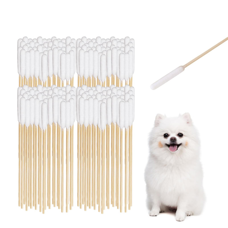 200 Pcs Pet Dog Ear Cleaner Cotton Buds, 15 cm Large Cotton-Buds Animal Ear Cleaning Cotton Swab Sticks Wax Remover for Cat Dog Ear-Wax Infection-Removal