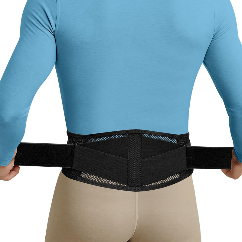 cybryeh Thin & Lightweight Back Brace for Lower Back Pain Relief – Slim, Breathable Back Support Brace for Sciatica, Herniated Disc – Adjustable Lumbar Support Belt for Men & Women, All Day Comfort M(Waist:32''-42'')