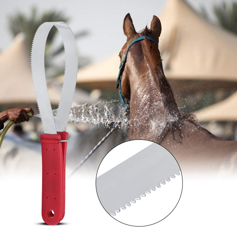Pssopp Horse Shedder Scraper Stainless Steel Horse Sweat Scraper Metal Animal Equine Sweat Scraper Shedder Horse Grooming Brushes Combs Single Metal Shedding Blade - BeesActive Australia