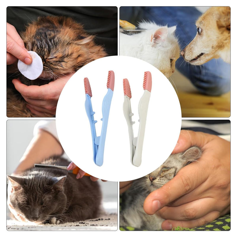 Riven 2 Pcs Pet Eye Cleaning Brush, Tear Removing Tool, for Pets, Tear Stain and Earwax Removal