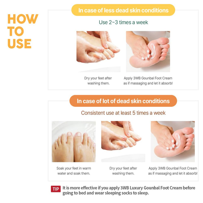 3WB Luxury Gounbal Foot Cream, 3.88oz, 40mmT x 85mmDia, with Urea and Propolis - BeesActive Australia