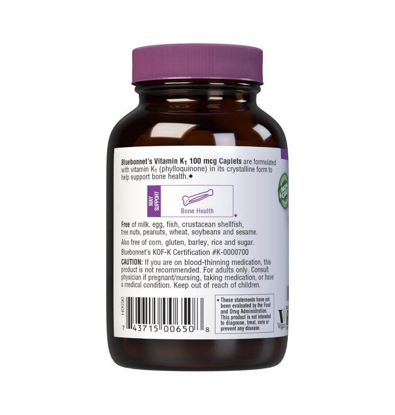 BlueBonnet Vitamin K1 Caplets, 100 Count - BeesActive Australia