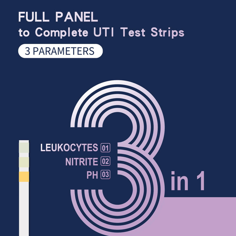 Urine Test Strips - Comprehensive Home UTI Testing Kit for Men & Women, Results in 60 Seconds, 50 Easy-to-Use Urinalysis Test Strips, Your Quick Health Check Solution at Home - BeesActive Australia