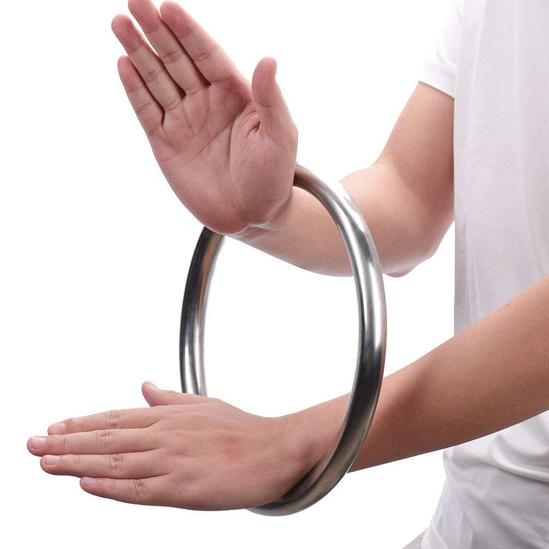HYOUT Wing Chun Stainless Ring Yewen Sau Sticky Hand Strength Training Tsun Siu Lum Kung Fu Self Defense 2-Pack - BeesActive Australia