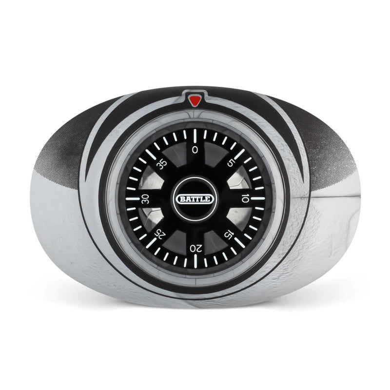 Battle Sports Spinner Oxygen Football Mouthguard - Superior Airflow & Better Performance, Maximum Protection & Breathability Football Mouthpiece, Works with Braces - Silver/Padlock - BeesActive Australia