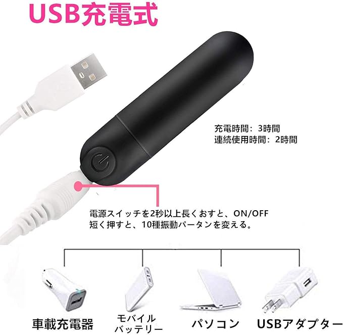 Handy Massager, USB Rechargeable, Small Electric Massage, Mini Electric Massager, Waterproof, Strong Vibration, Quiet (Black) - BeesActive Australia