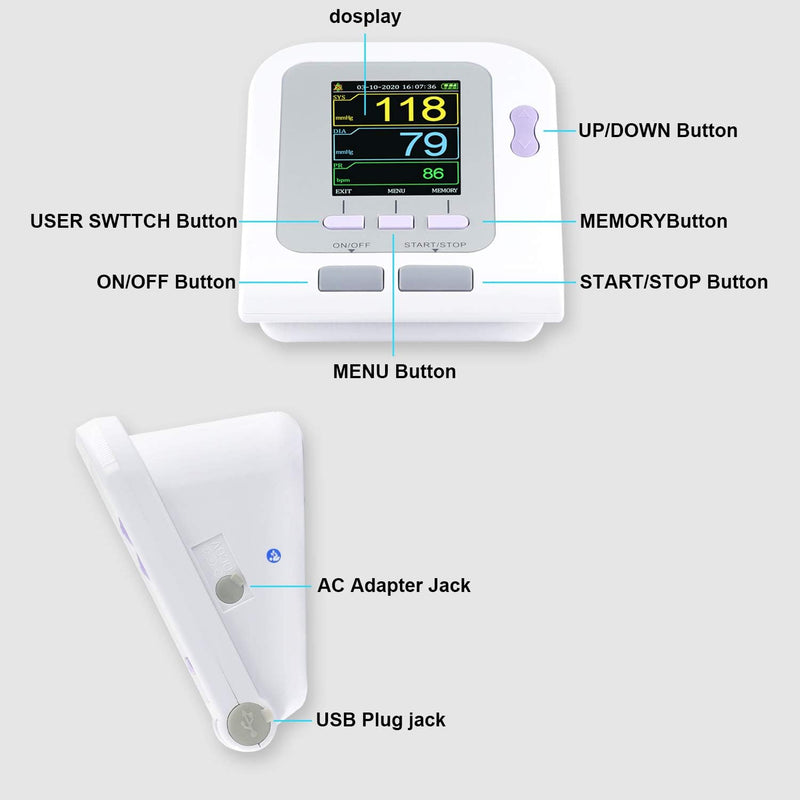 CONTEC CONTEC08A-VET, Cat Dog Vet Automatic Blood Pressure Monitor Veterinary Electronic SPO2 Tongue Lip Probe - BeesActive Australia