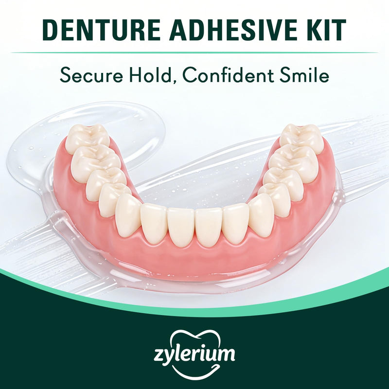 Denture Repair Kit, Dental Glue, Denture Glue for Broken Dentures,Dental Lab Instant Bonding(0.7OZ)