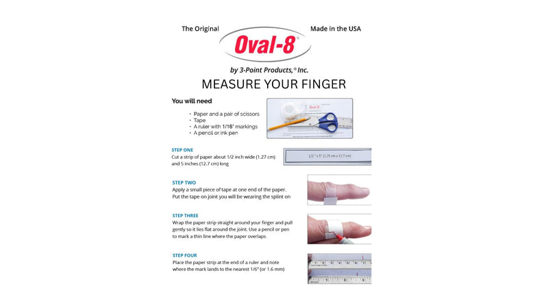 3-Point Products Oval-8 Finger Splint Size 9 (1 Splint) - BeesActive Australia