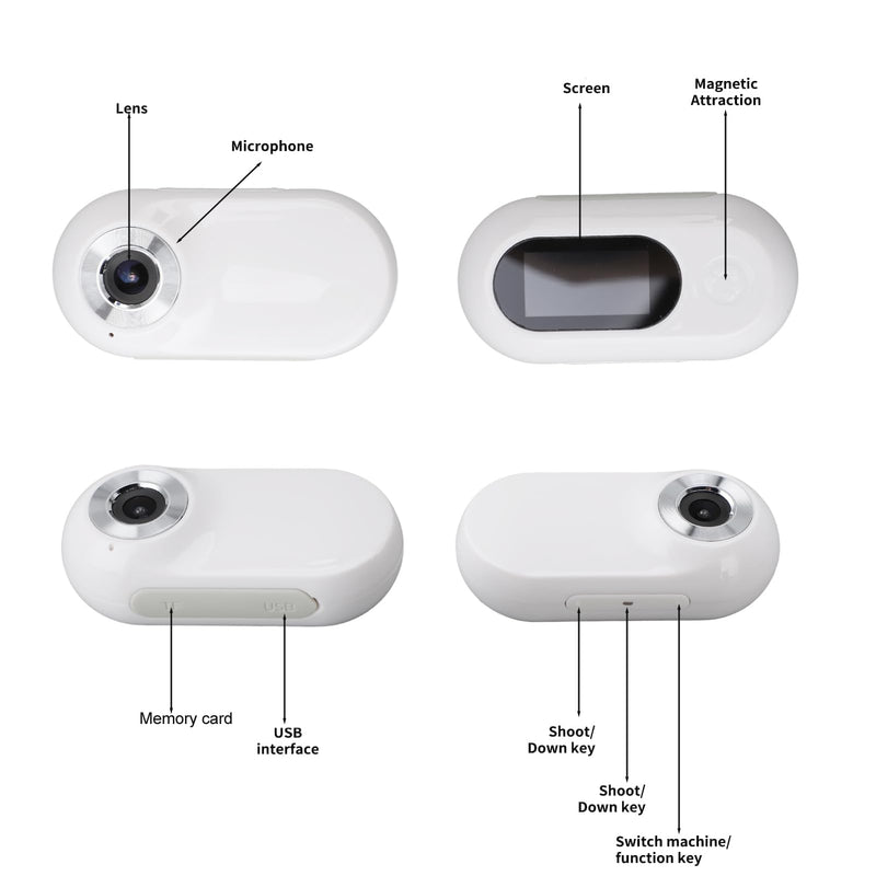 Pet Collar Camera HD 1080P 170° Wide Angle USB Rechargeable Adjustable Dog Cat Collar Camera with LCD Display for Pets, Travel - BeesActive Australia