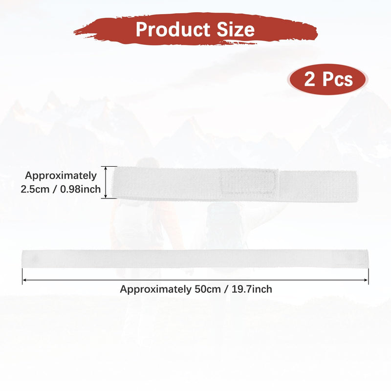 Boot Straps for Cowboy Boots - Cycling Safety Bind Pant Bands Use for Cycling & Jogging, & Camping - Adjustable Elastic Bike Ankle Leg Strap White 19.7 x 1IN