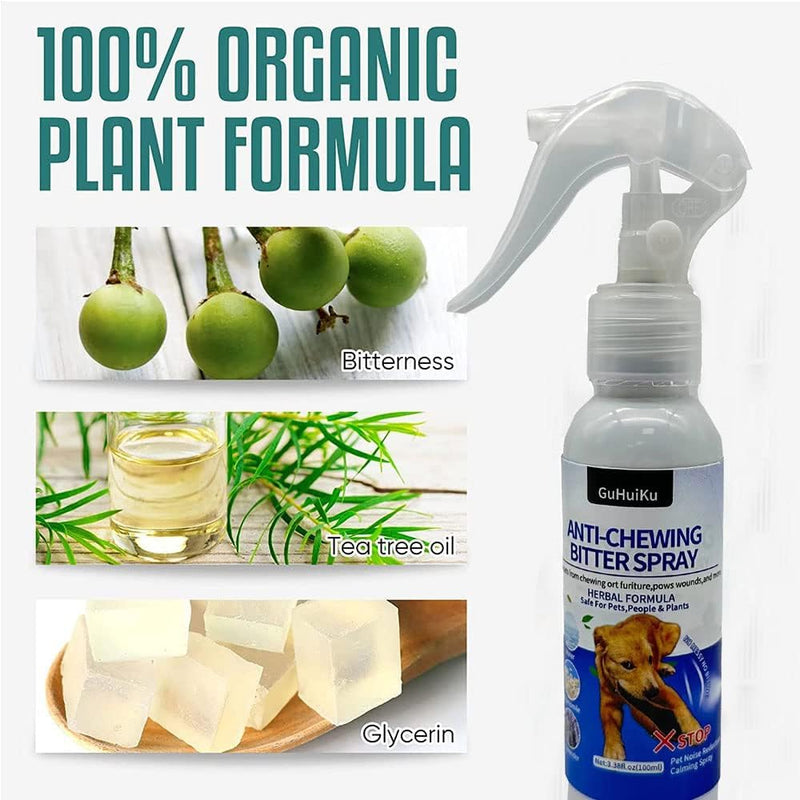 150ML No Chew Spray for Dogs Bitter Apple Spray for Dogs to Stop Chewing. Effective Dog Deterrent Spray for Carpet Furniture & Plant. Anti Chew Spray for Dogs Puppies. Alcohol-Free & Non-Toxic - BeesActive Australia
