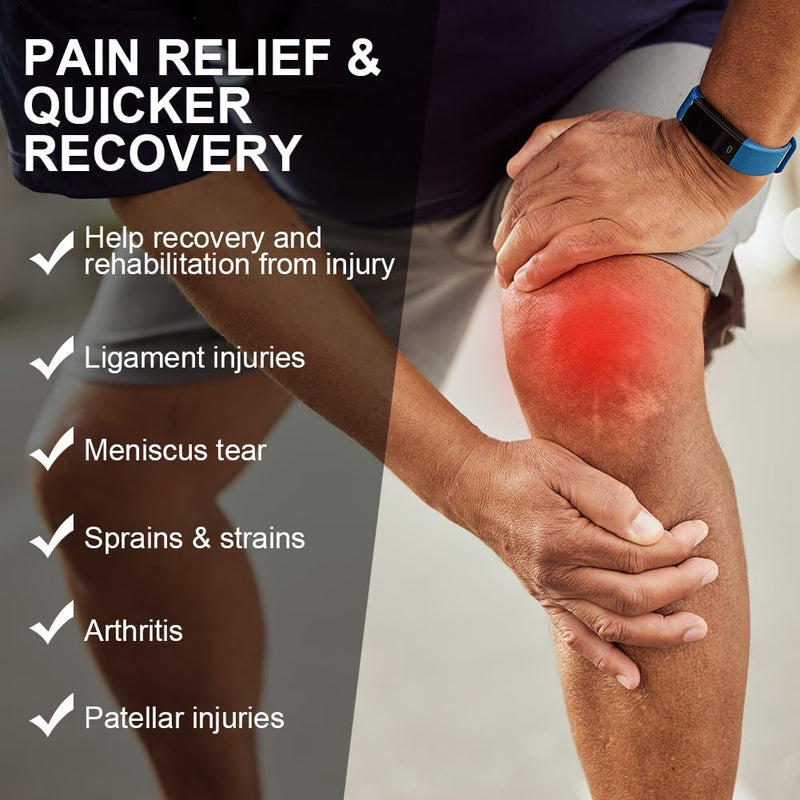 Knee Support Open Patella, More Stable Hinge Structure, Knee Pads with Parallel Straps & Dual Side Stabilizers, Suitable for Arthritis, Meniscus Tear, Tendonitis, ACL, Ligament Injury, XL