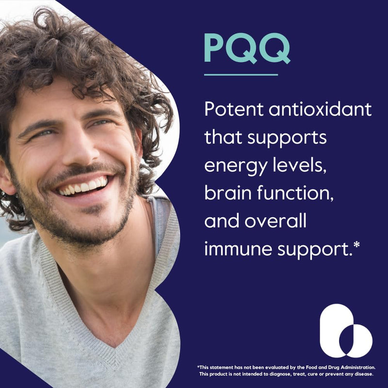 BESTVITE PQQ 20mg (Pyrroloquinoline Quinone) (120 Veg Caps) - No Stearates | Vegan - Non GMO - Gluten Free - Cellular Energy & Brain Support* - Easy to Swallow Capsules