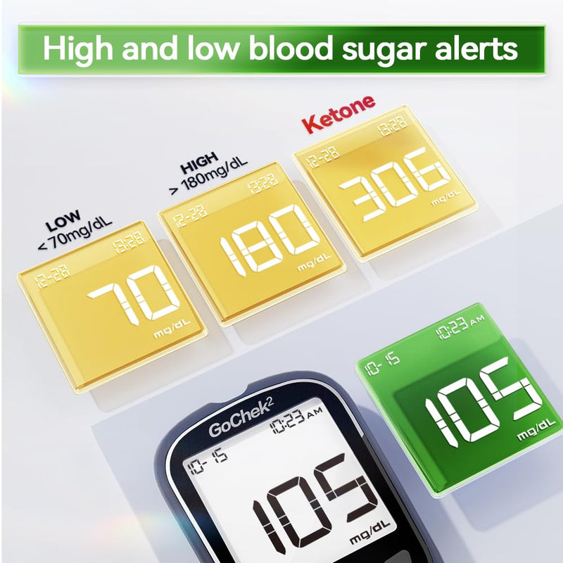 MicroTech Glucometer Kit 10 Strips & Lancets, No Coding, 500 Storage, Wider HCT for Family Standard 10Kit