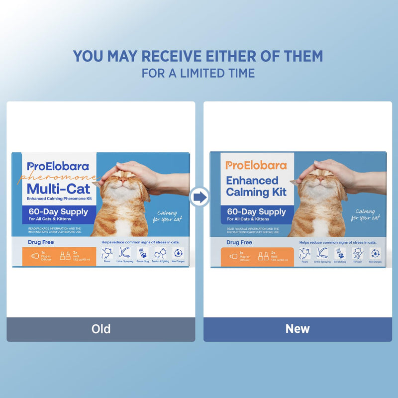 ProElobara Cat Calming Pheromones Diffuser: Cat Calming Pheromones Diffusers for Multicat - Reduces Stress and Anxiety with Calming Pheromones - Helps Control Bad Behavior with Calm Pheromones 60 Day BlueB - BeesActive Australia