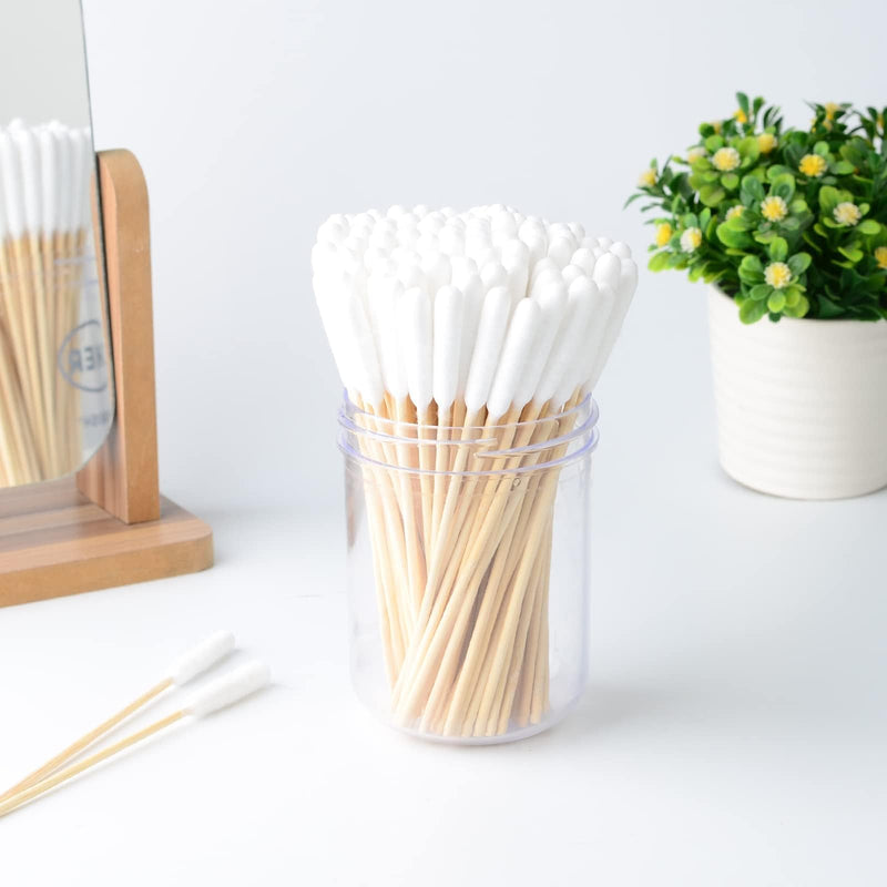120 Pcs Pet Dog Ear Cleaner Cotton Buds 6 Inch Ear Cleaning for Dogs Wood Pet Long Cotton Buds Cat Cotton Buds for Pets
