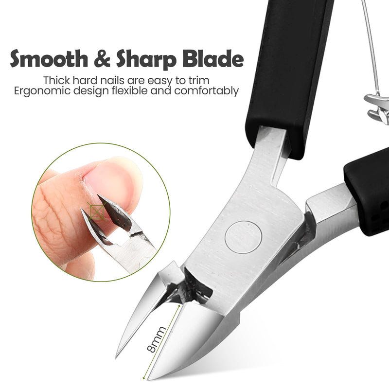 12 Pack Cuticle Nippers Upgraded Trimmer Kit with Non Slip Silicone Handle Stainless Steel Cuticle Cutter Clipper Manicure Tool for Nail Care Fingernails and Toenails - BeesActive Australia