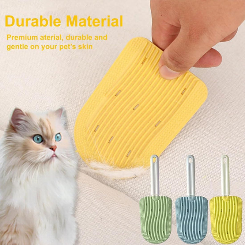 Cat Brush for Shedding,Pawmingle Cat Brush,Cat Tongue Comb,Cat Combs for Indoor Cats,Cat Comb for Long Haired Cats,Cat Chin Brush,For Tangles, Knots & Loose Fur from the Undercoat (Green) Green - BeesActive Australia