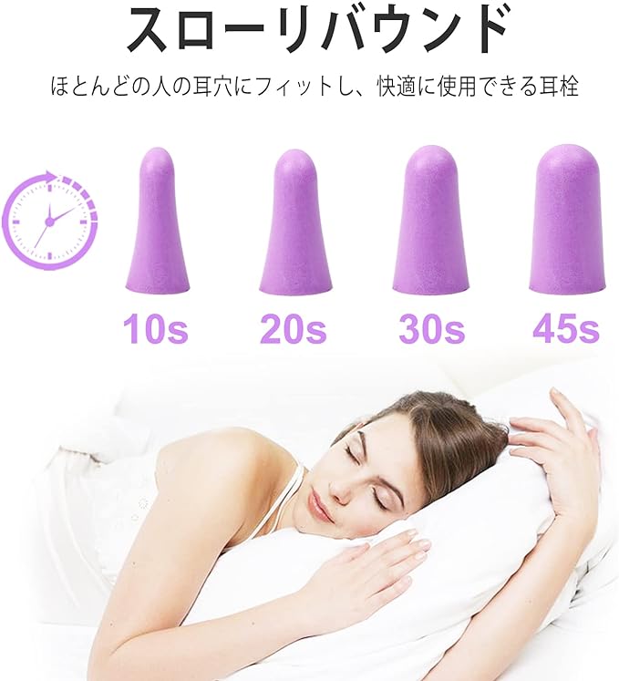 LYSIAN 60 Pairs Soft Foam Ear Plugs Noise Prevention Ear Plugs No Cord for Studying Sleeping Construction Travel (Purple) - BeesActive Australia