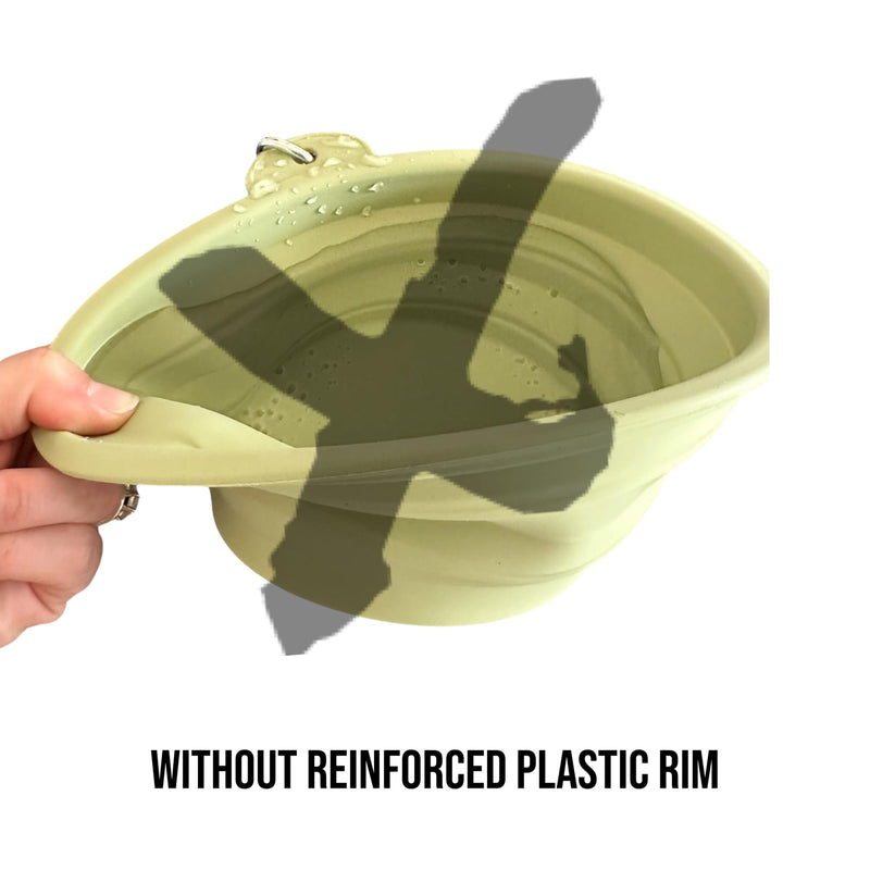 SparkDog Collar Collapsible Silicone Travel Pet Bowl -Premium Quality, Food Grade Silicone, Reinforced Rim, Large for Travel, Hiking, Adventure, Dog or Cat (Aqua-Favorite Child, 34oz/1L) Aqua-"Favorite Child" - BeesActive Australia