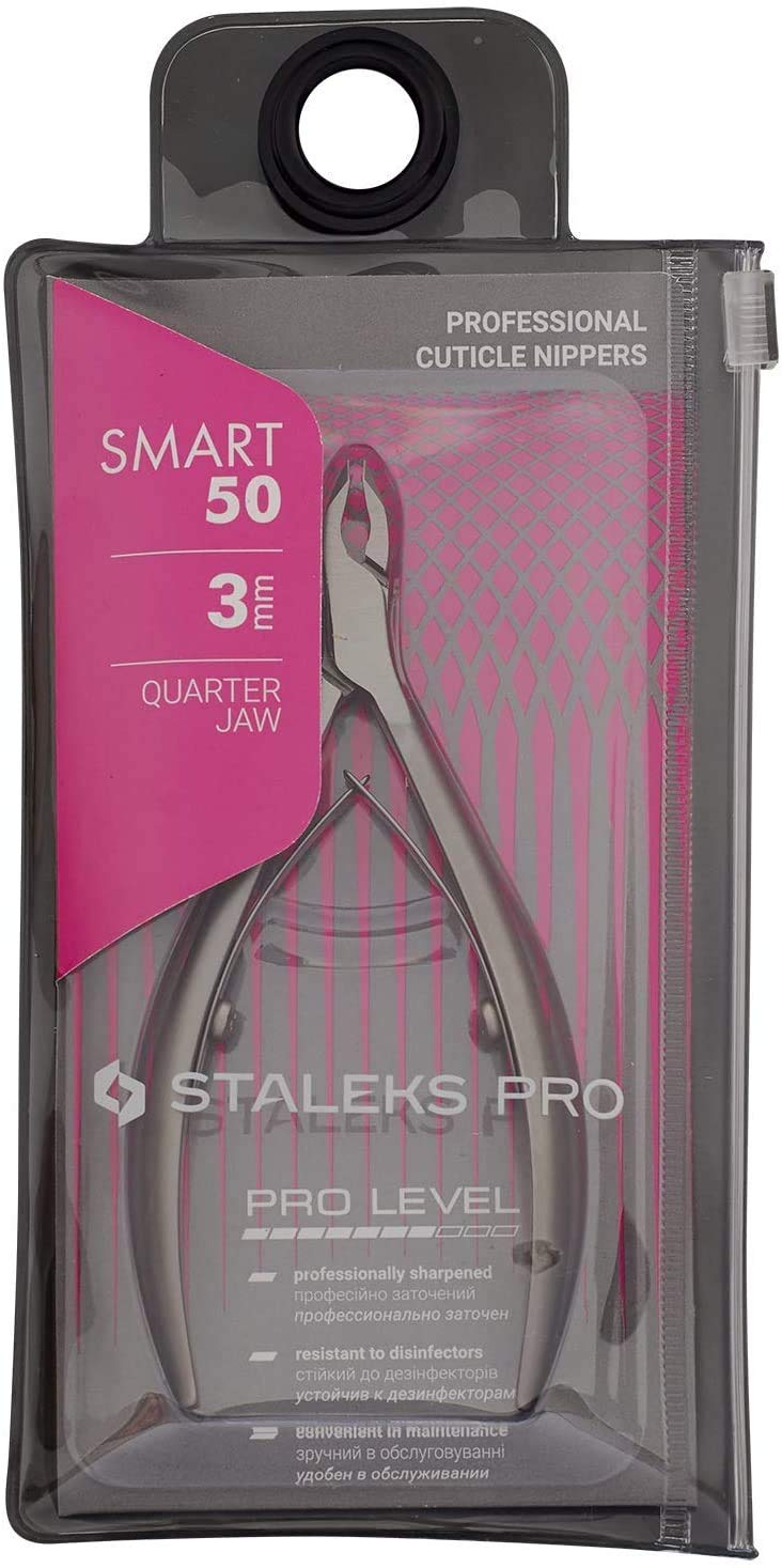 STALEKS PRO Smart 50 3mm Professional Cuticle Nippers – Stainless Steel Skin Nippers for Manicure & Pedicure - BeesActive Australia