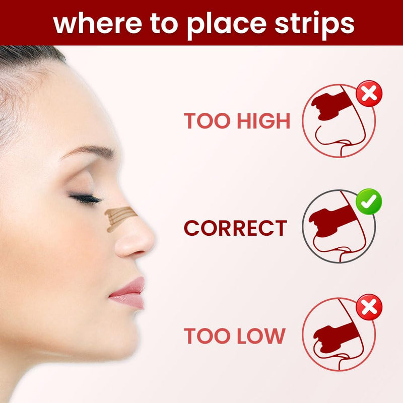 Extra Strength Nasal Strips - Pack of 100 Tan Nose Strips to Improve Snoring - Helpful to Improve Sleeping, Nasal Congestion Due to Cold and Allergies Extra Strength - BeesActive Australia
