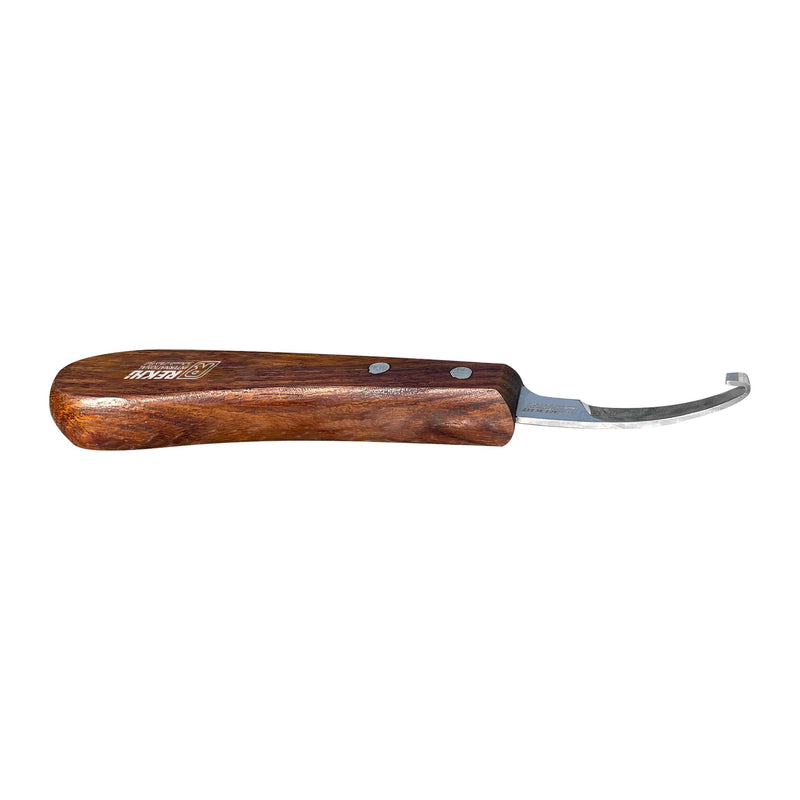 Rekhi Farrier Hoof Knife Narrow with Wooden Handle – Precision Hoof Care Tool for Horses, Cows, and Goats, Durable Rust-Resistant J2 Stainless Steel Blade, Farrier and Equestrian Hoof Care Knife