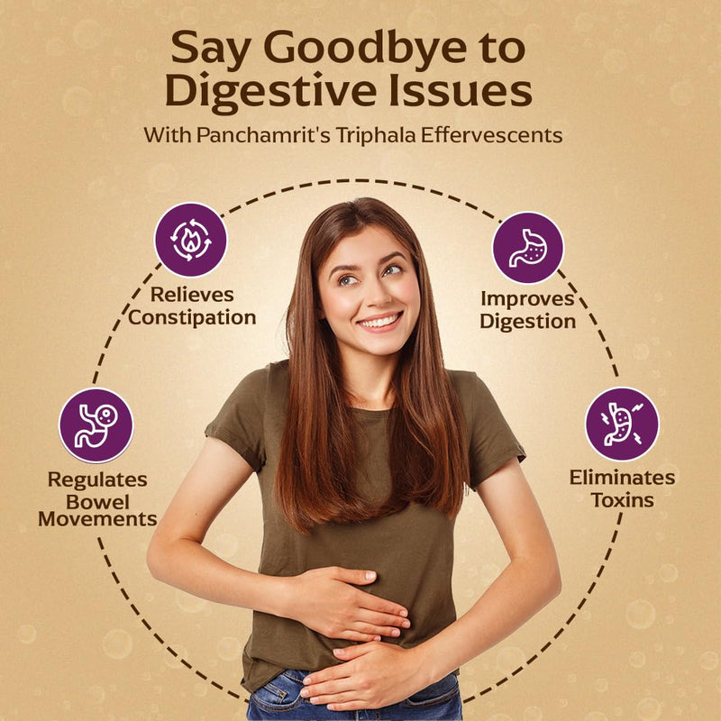 Triphala Effervescent | Relieves Constipation, Colon Cleanse, Improves Digestive Health & Manage Weight | with Ayurvedic Herbs, Triphala &Saunf along with Prebiotics|20 Tablets (Pack of 2) 40 Count (Pack of 1) - BeesActive Australia