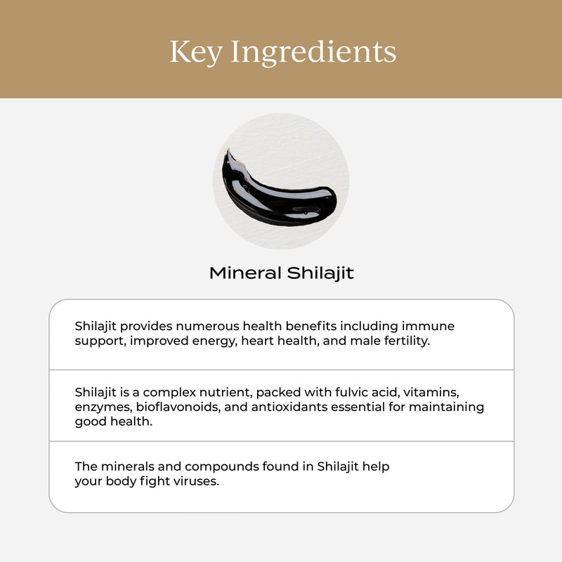 CYMBIOTIKA Pure Shilajit Resin with Elemental Gold, Fulvic Acid, 84+ Trace Minerals, Digestive & Immune Supplement to Support Focus & Energy, Overall Health, High Potency, Vegan, Non GMO, 15g Jar - BeesActive Australia