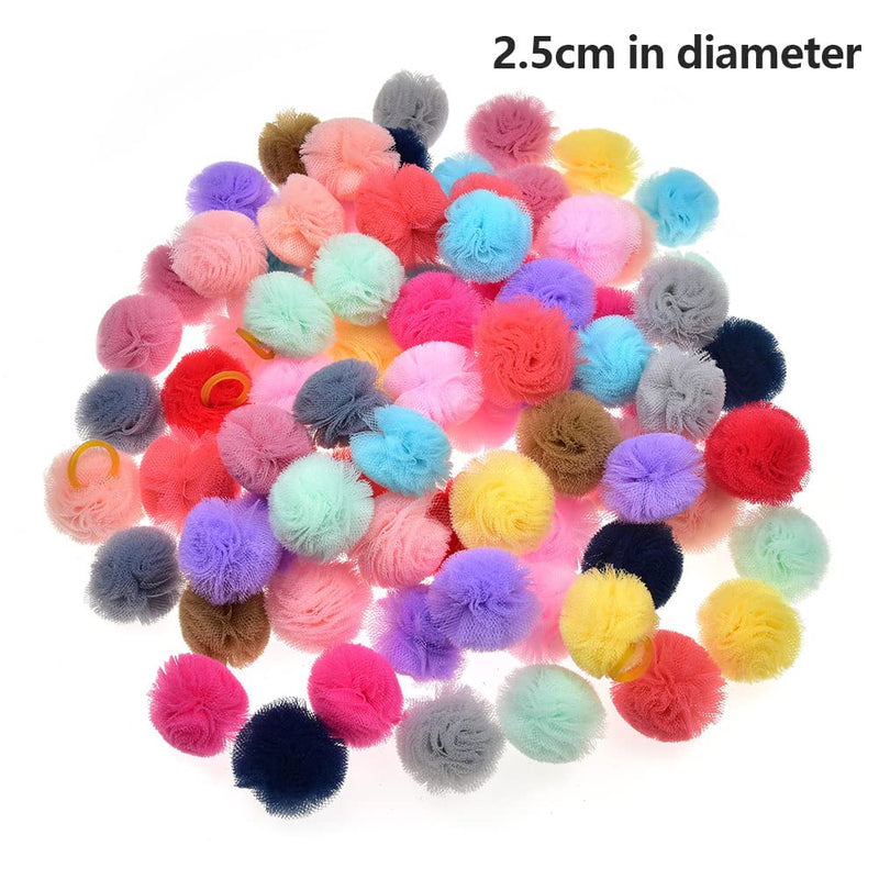 100pcs Dog Hair Bows, Bulk Pet Small Dog Bows Girl with Rubber Bands, Tiny Dog Hair Grooming Bows, Mix Dainty Puppy Dog Bows, Handmade Yorkie Dog Bows for Dog Hair Accessories Mix 100pc - BeesActive Australia