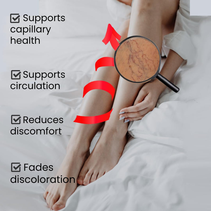 Isabella's Clearly VEIN, Best Natural Varicose Veins and Spider Vein Treatment For Legs, Face, Body | Topical Capillary Health Essential Oils and Herbal Extracts | Horse Chestnut, Helichrysum, Ginger - BeesActive Australia