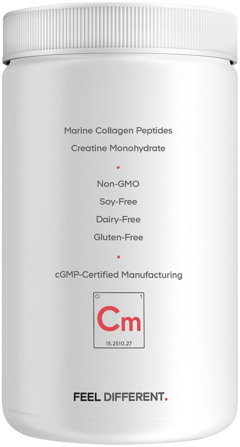 Codeage Creatine Collagen Powder, Marine Collagen, Magnesium, Mango, 15 oz | Creatine monohydrate, wild-caught marine collagen, biotin, magnesium, vitamin C, hyaluronic acid. Mango flavor. Non-GMO.