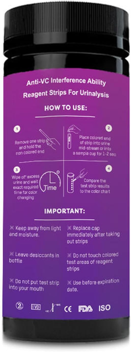 UTI Test Strips for Women & Men - Easy to Use at Home Urinary Tract Infection Testing Kit | Clinically Tested Urine Dipsticks | Foil-Wrapped for Extended Lifetime | 50 Strips - BeesActive Australia