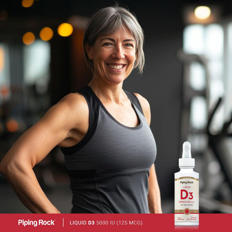Piping Rock VIT D Liquid | D Supplement for Women and Men | Vegetarian, Non-GMO, Gluten Free