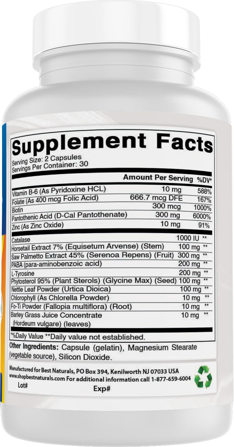 Best Naturals Anti Gray Hair Formula, 60 Count 1