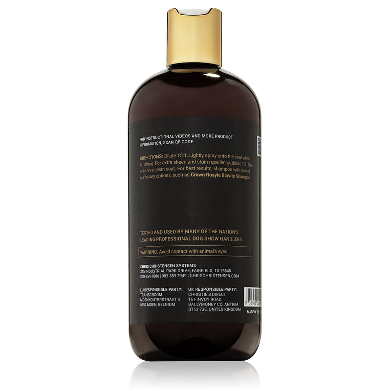 Crown Royale Magic Touch Formula 2 Pet Grooming Spray Concentrate, No Heavy Build-Up, Finishing Spray, Prevents Coat Matting, Formulated with Conditioners, Made in USA, 16 oz